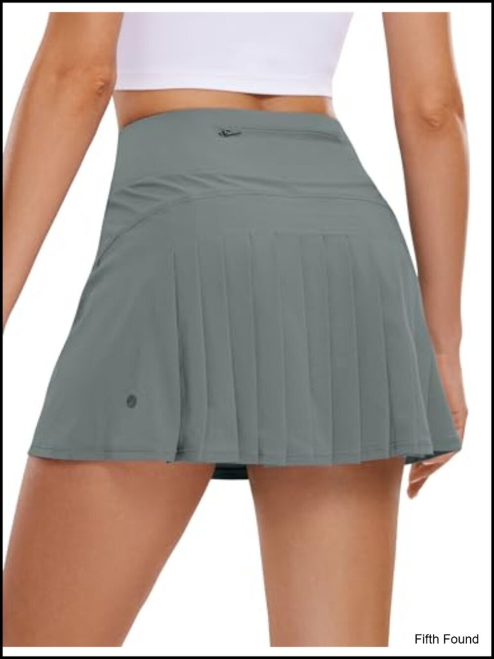 High Waisted Pleated Tennis Skort with Pockets